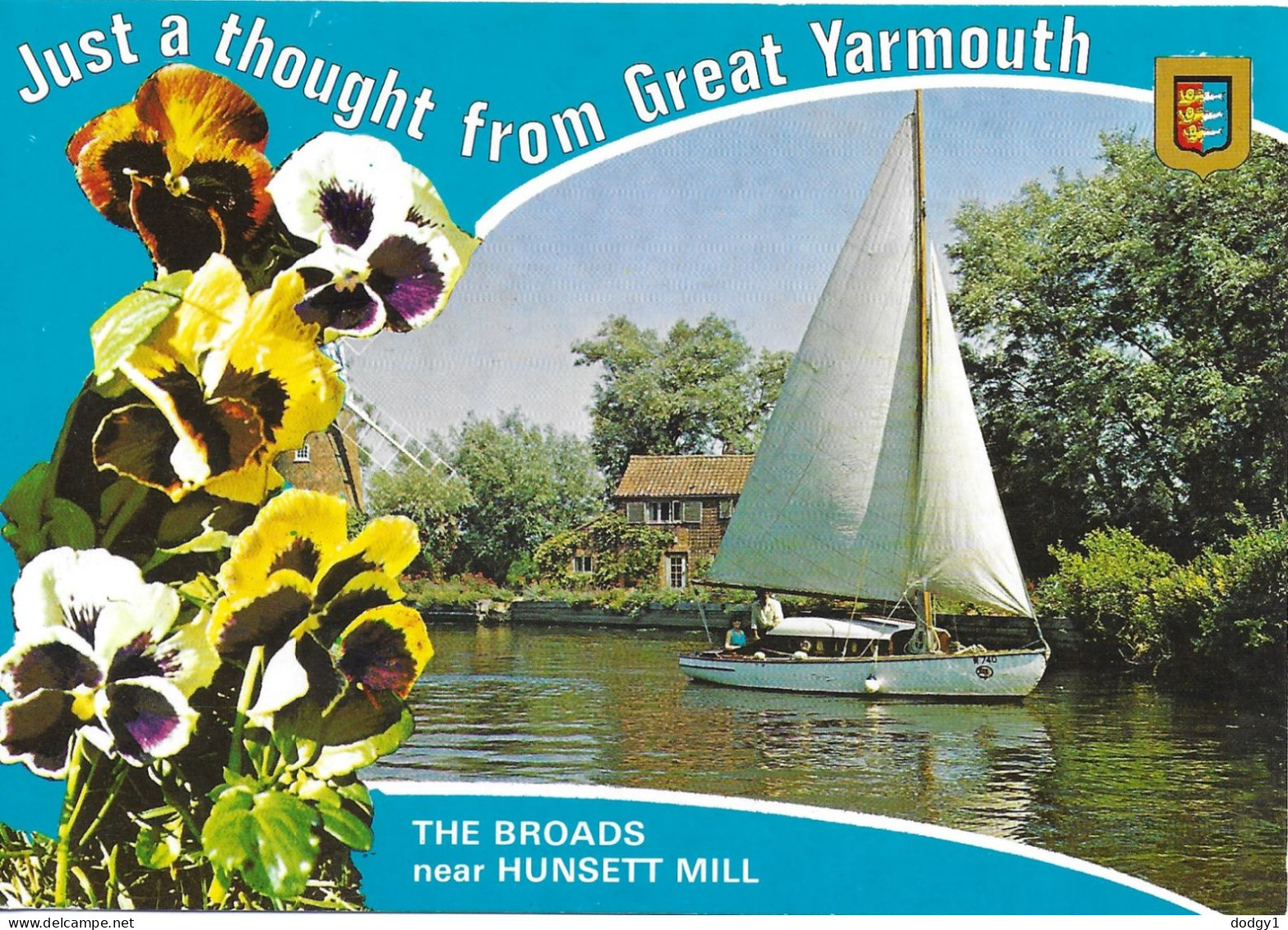 THE BROADS, HUNSETT MILL, NORFOLK, ENGLAND. UNUSED POSTCARD   Zf2 - Great Yarmouth