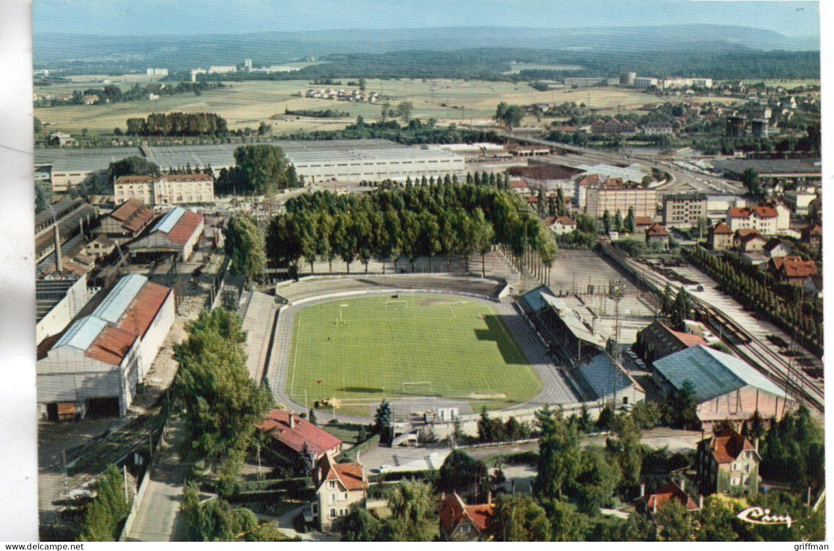 SOCHAUX MONTBELIARD VUE AERIENNE LE STADE BONAL CPSM 10X15 TBE - Sochaux