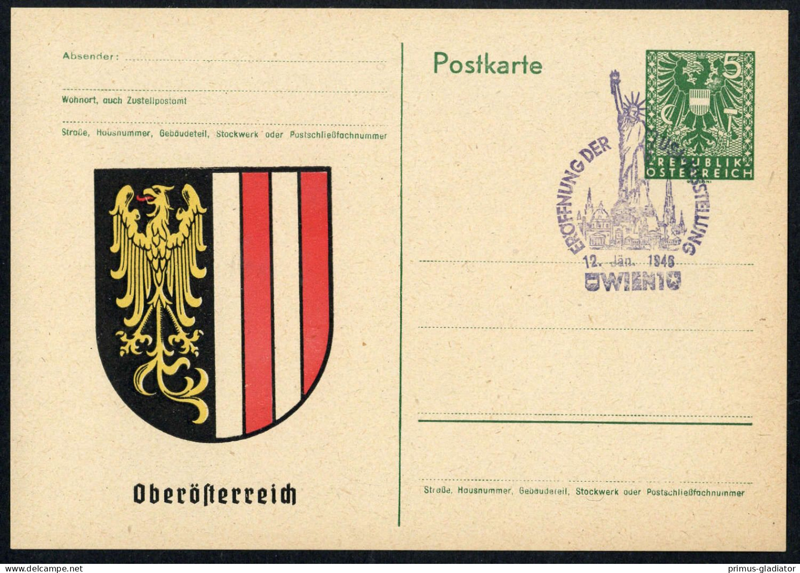 1946, Österreich, PP, Brief - Mechanische Stempel