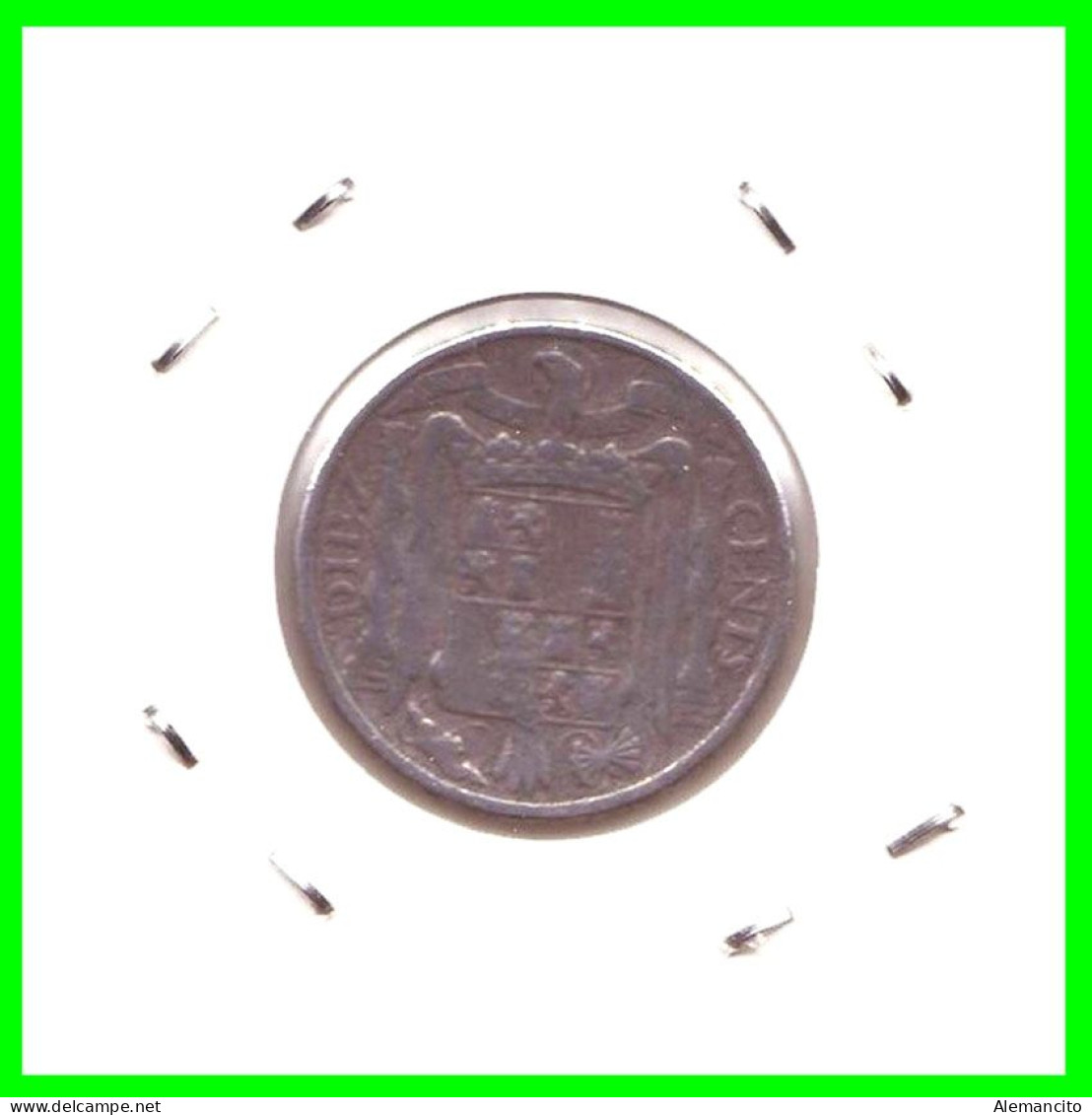 ESPAÑA MONEDA 10 CTS. FRANCO 1945 ESTADO ESPAÑOL ALUMINIO. - 10 Centesimi