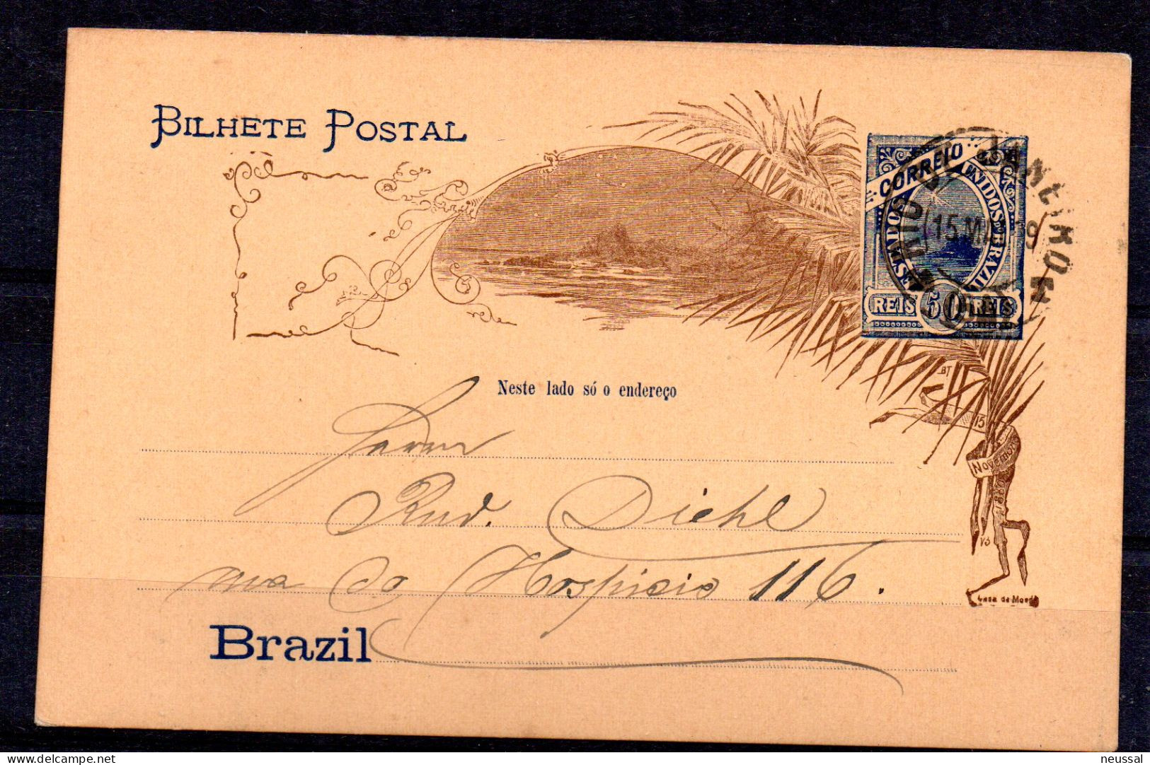 Entero Postal Usado De Brasil - Entiers Postaux