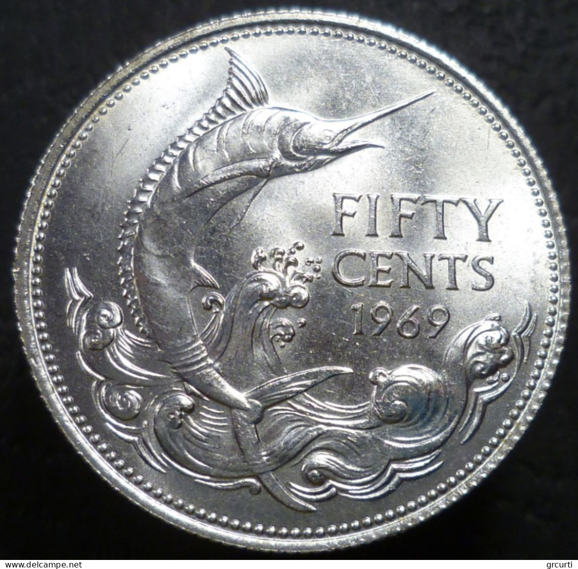 Bahamas - 50 Cents 1969 - Blue Marlin - KM# 7 - Bahama's