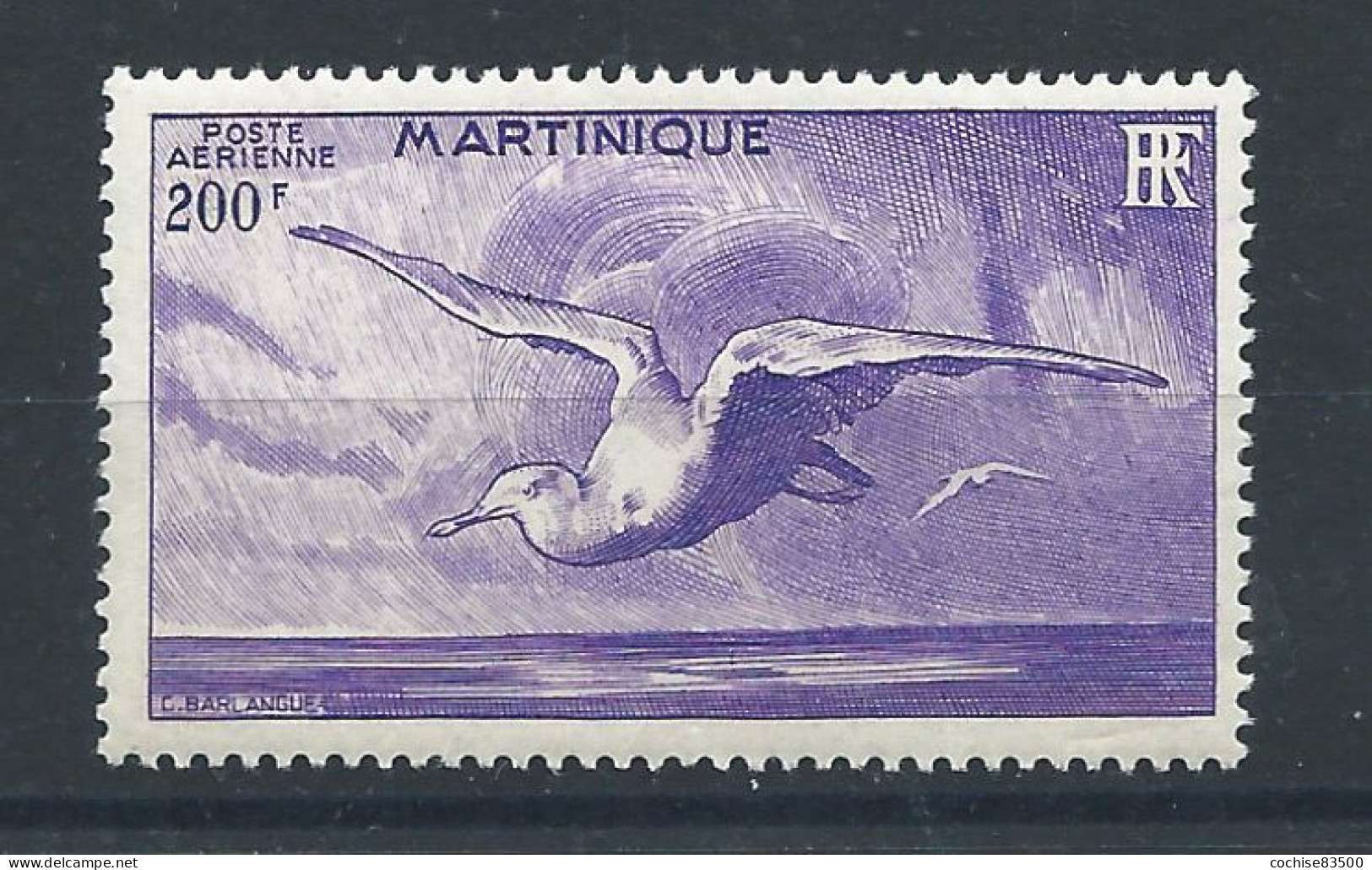 Martinique PA N°15* (MH) 1947 - Faune "Oiseaux Mouette" - Posta Aerea