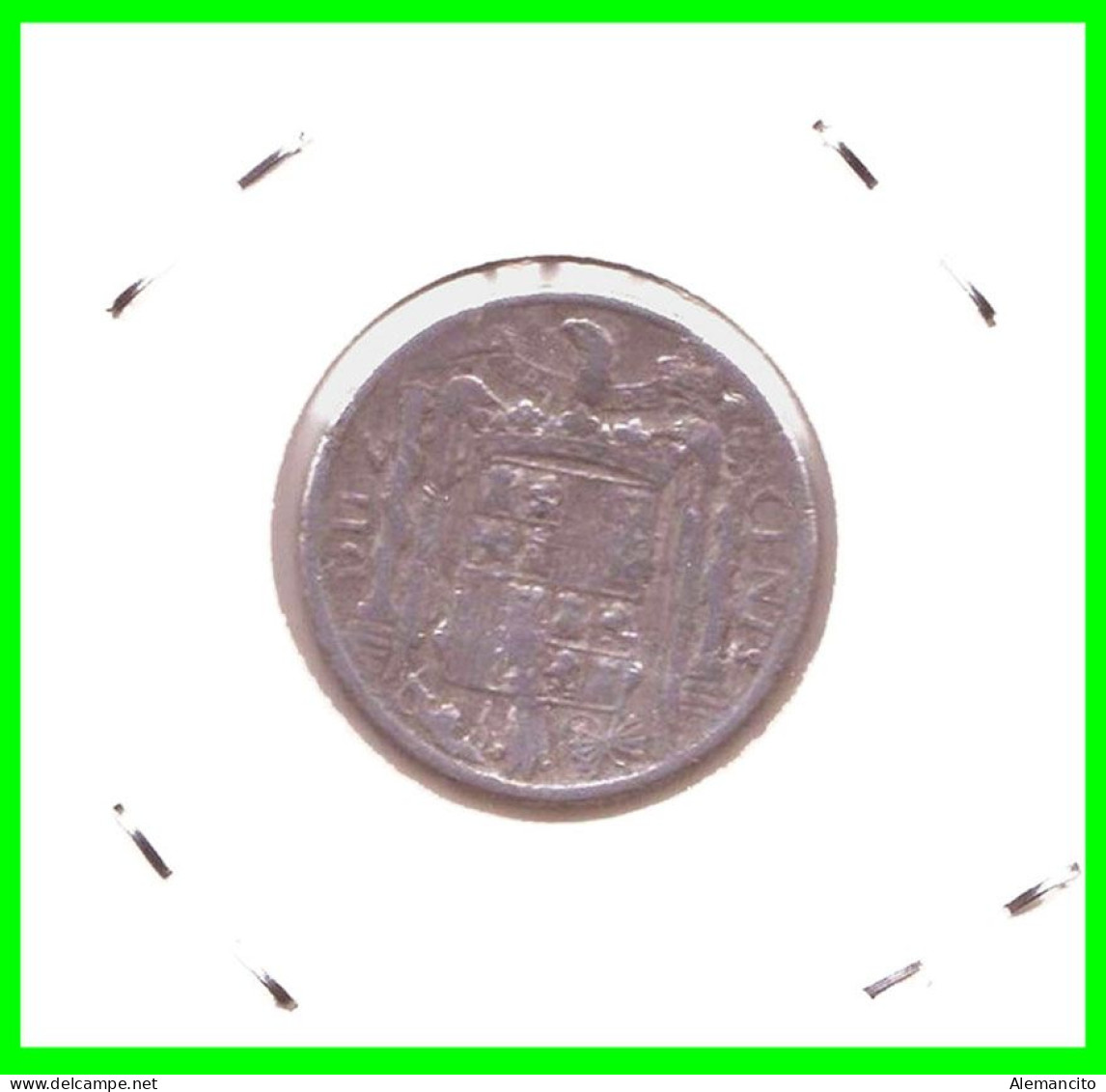 ESPAÑA MONEDA 10 CTS. FRANCO 1945 ESTADO ESPAÑOL ALUMINIO. - 10 Centiemen