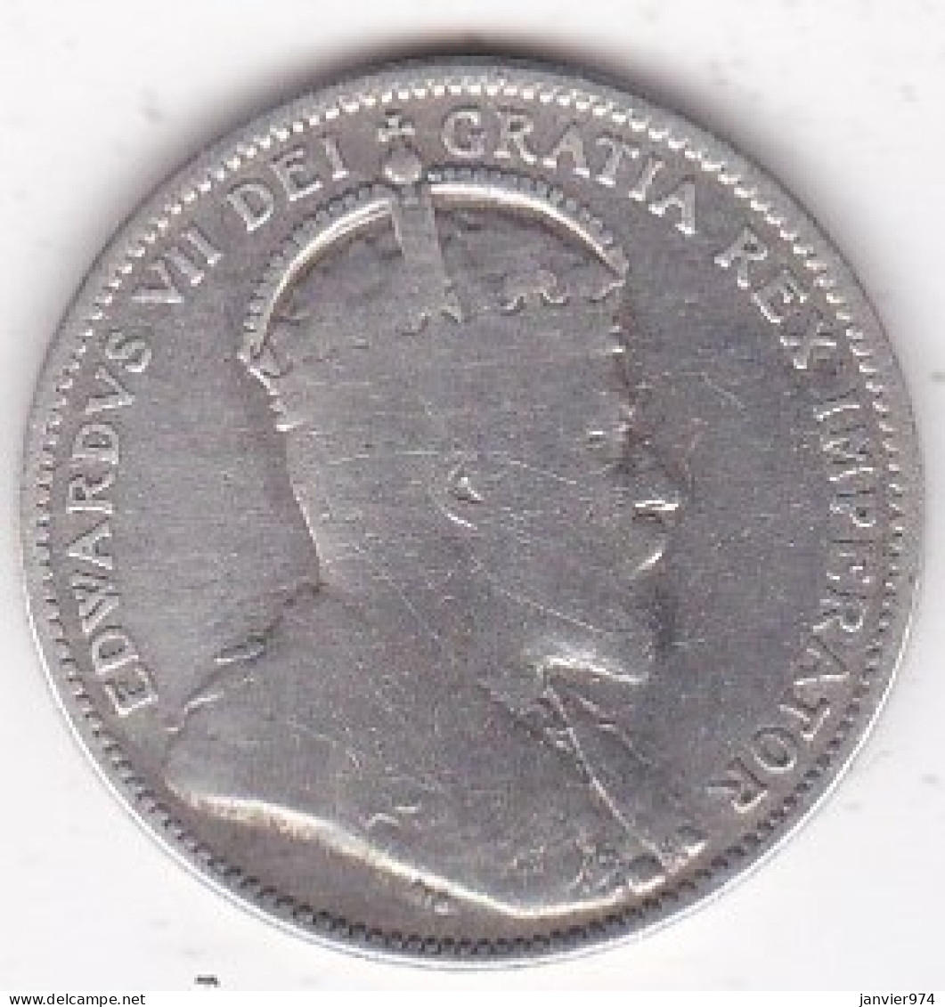 Canada, 25 Cents 1910 , EDWARD VII, En Argent, KM# 11a - Canada