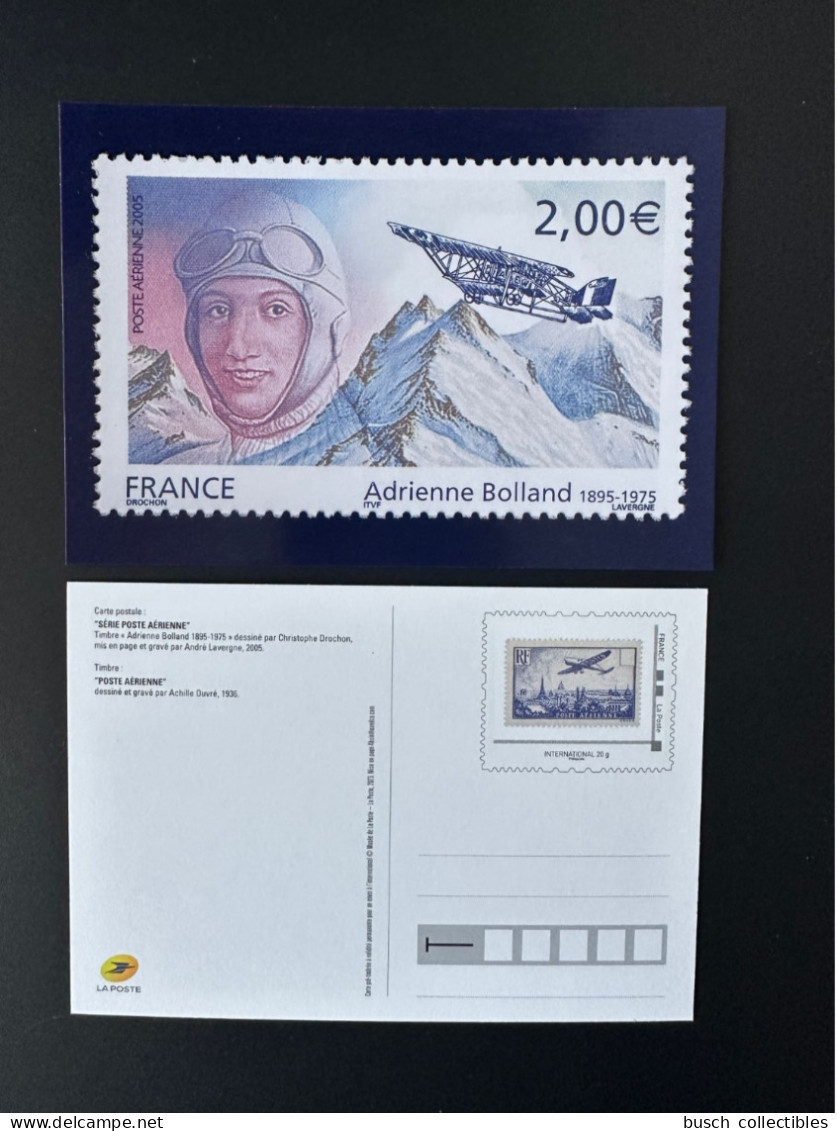 France 2023 Stationery Carte Postale Entier Ganzsache Adrienne Bolland Airplane Avion Flugzeug Poste Aérienne 2005 - Pseudo-entiers Officiels
