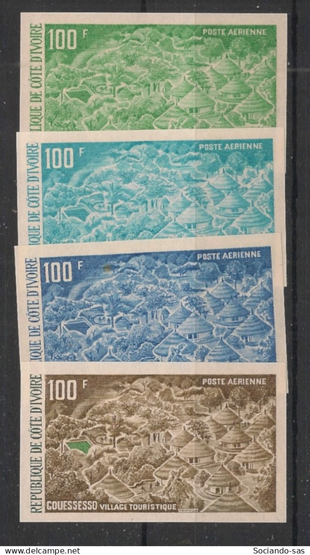 COTE D'IVOIRE - 1972 - PA N°YT. 57 - Gouessesso - 4 Essais Non Dentelé / Imperf. Essays - Neuf Luxe ** / MNH - Côte D'Ivoire (1960-...)