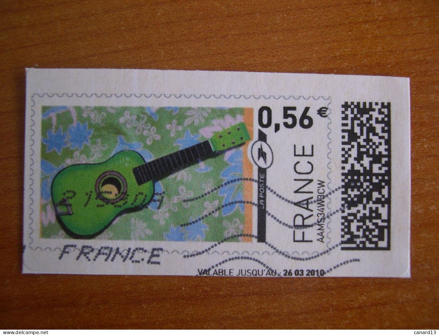 France Montimbrenligne Sur Fragment Guitare - Timbres à Imprimer (Montimbrenligne)