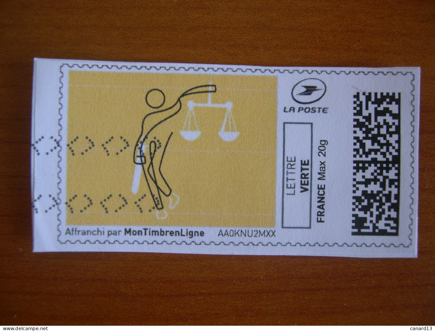 France Montimbrenligne Sur Fragment Signe Balance - Druckbare Briefmarken (Montimbrenligne)