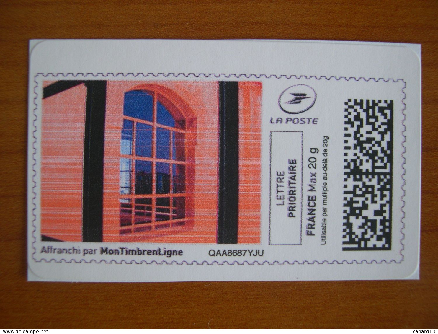 France Montimbrenligne Sur Fragment  Fenêtre - Druckbare Briefmarken (Montimbrenligne)