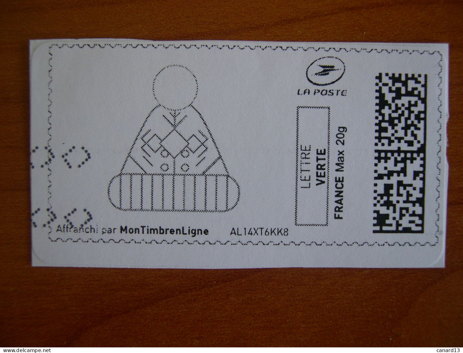 France Montimbrenligne Sur Fragment Bonnet - Druckbare Briefmarken (Montimbrenligne)