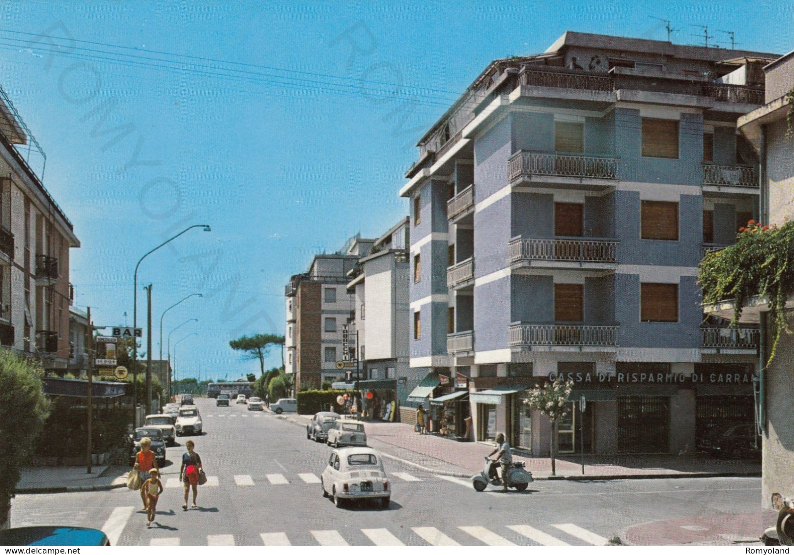 CARTOLINA  MARINA DI CARRARA,TOSCANA-SCORCIO PANORAMICO-VIA PARMA-STORIA,MEMORIA,CULTURA,BELLA ITALIA,NON VIAGGIATA - Carrara