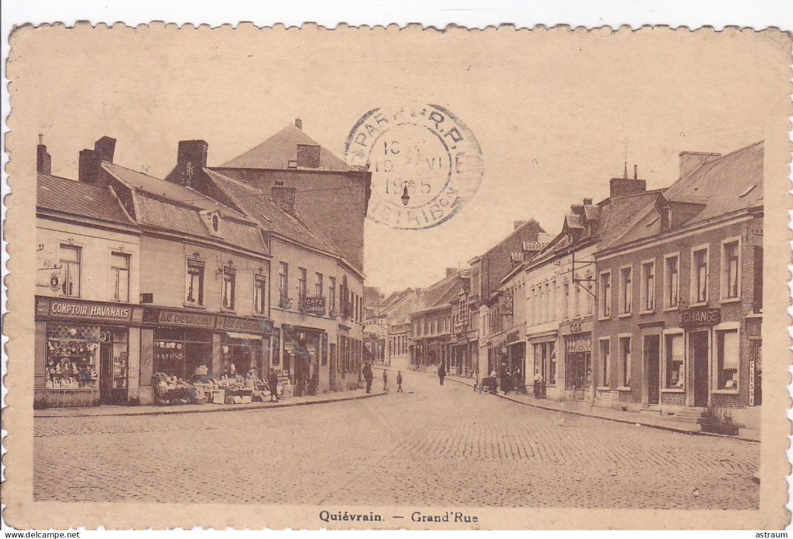 Cpa - Bel - Quievrain -pas Sur Delc.- Grand ' Rue - - Quiévrain