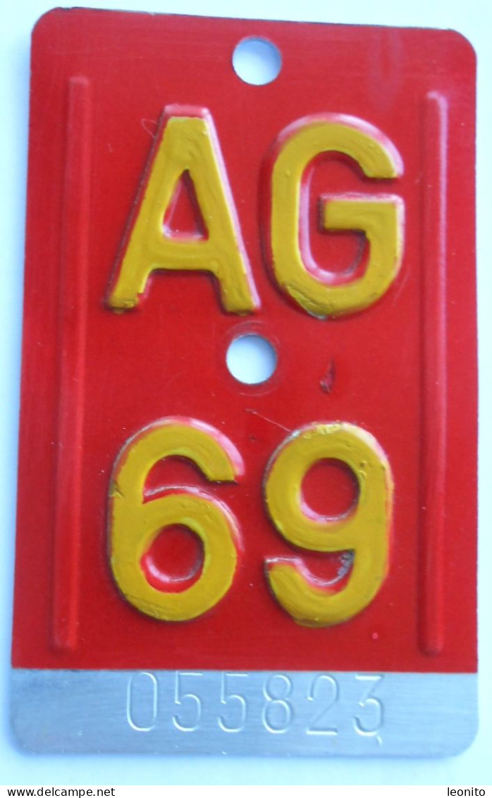 Velonummer Aargau AG 69 - Number Plates