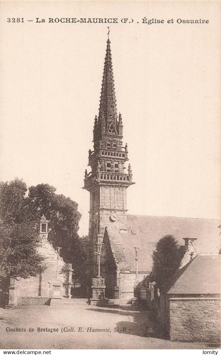 Déstockage Lot 14 CPA Cartes Postales La Roche Maurice Bretagne église Ossuaire Porche Jubé Vitrail Ruines Chateau - La Roche-Maurice