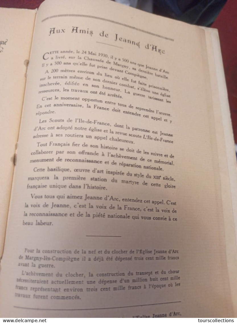 COMPIEGNE OISE 60 - 17-18-25 et 29 Mai 1930 - FETES du 5° centenaire de JEANNE D'ARC - livre des festivités