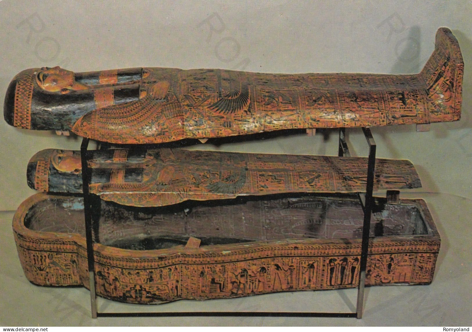 CARTOLINA  TORINO,PIEMONTE-MUSEO EGIDIZIO-CASSA FUNERARIA (c.1200 A.C)-STORIA,MEMORIA,CULTURA,BELLA ITALIA,NON VIAGGIATA - Musei