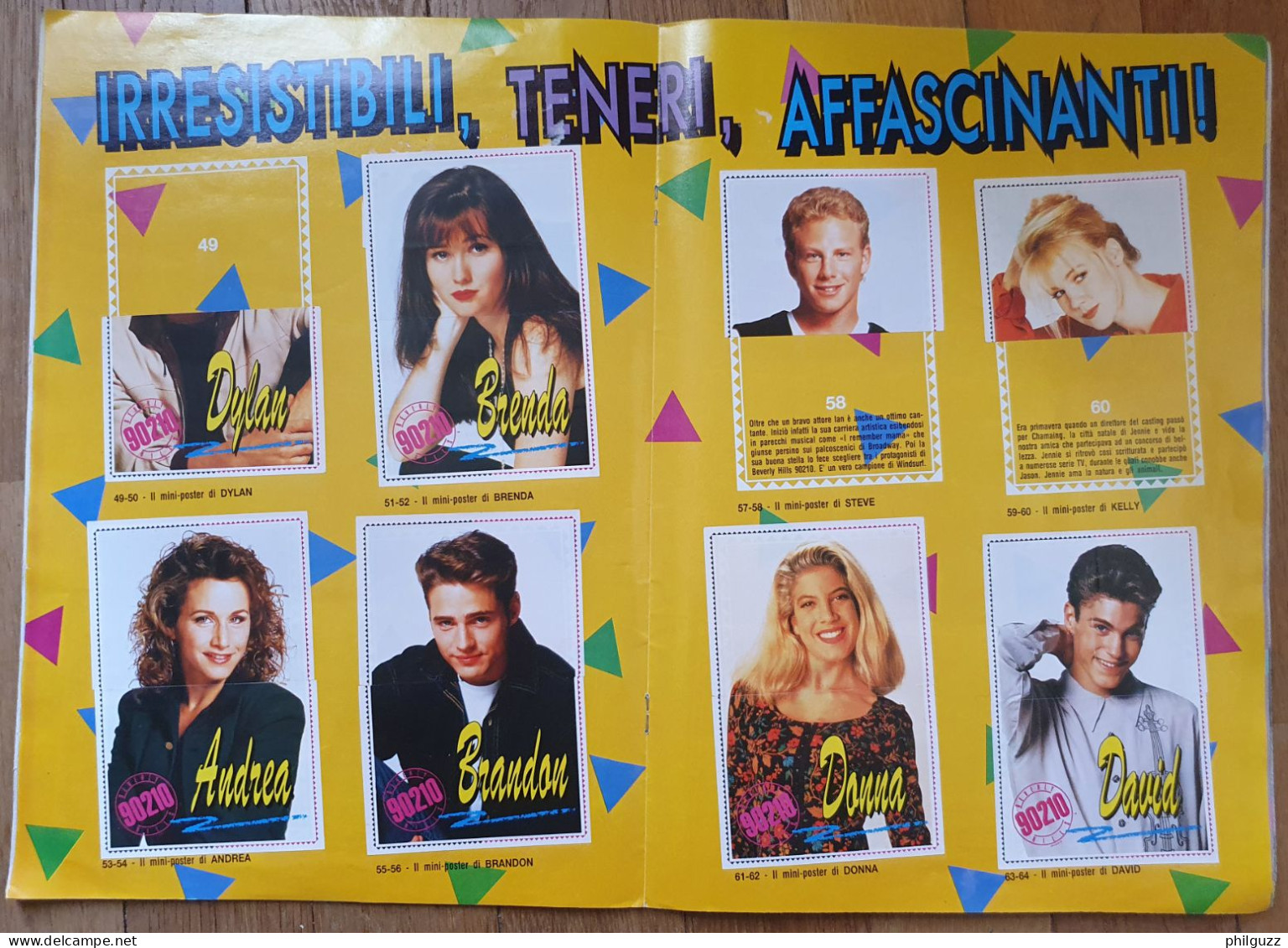 ALBUM PANINI BEVERLY HILLS 90210 1991 LEGENDES EN ITALIEN Incomplet Manque 3 Images - Sonstige & Ohne Zuordnung