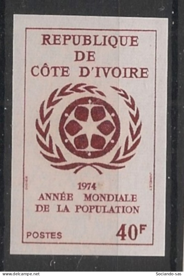 COTE D'IVOIRE - 1974 - N°YT. 374 - Population - Essai Non Dentelé / Imperf. Essay - Neuf Luxe ** / MNH - Côte D'Ivoire (1960-...)