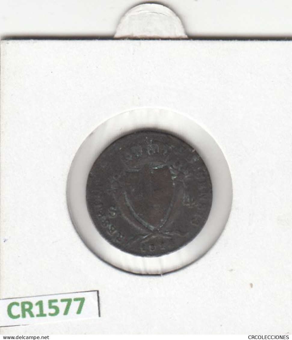 CR1577 MONEDA ITALIA 4 SOLDIS SAN JORGE 1814 PLATA VELLON BC - Sonstige & Ohne Zuordnung