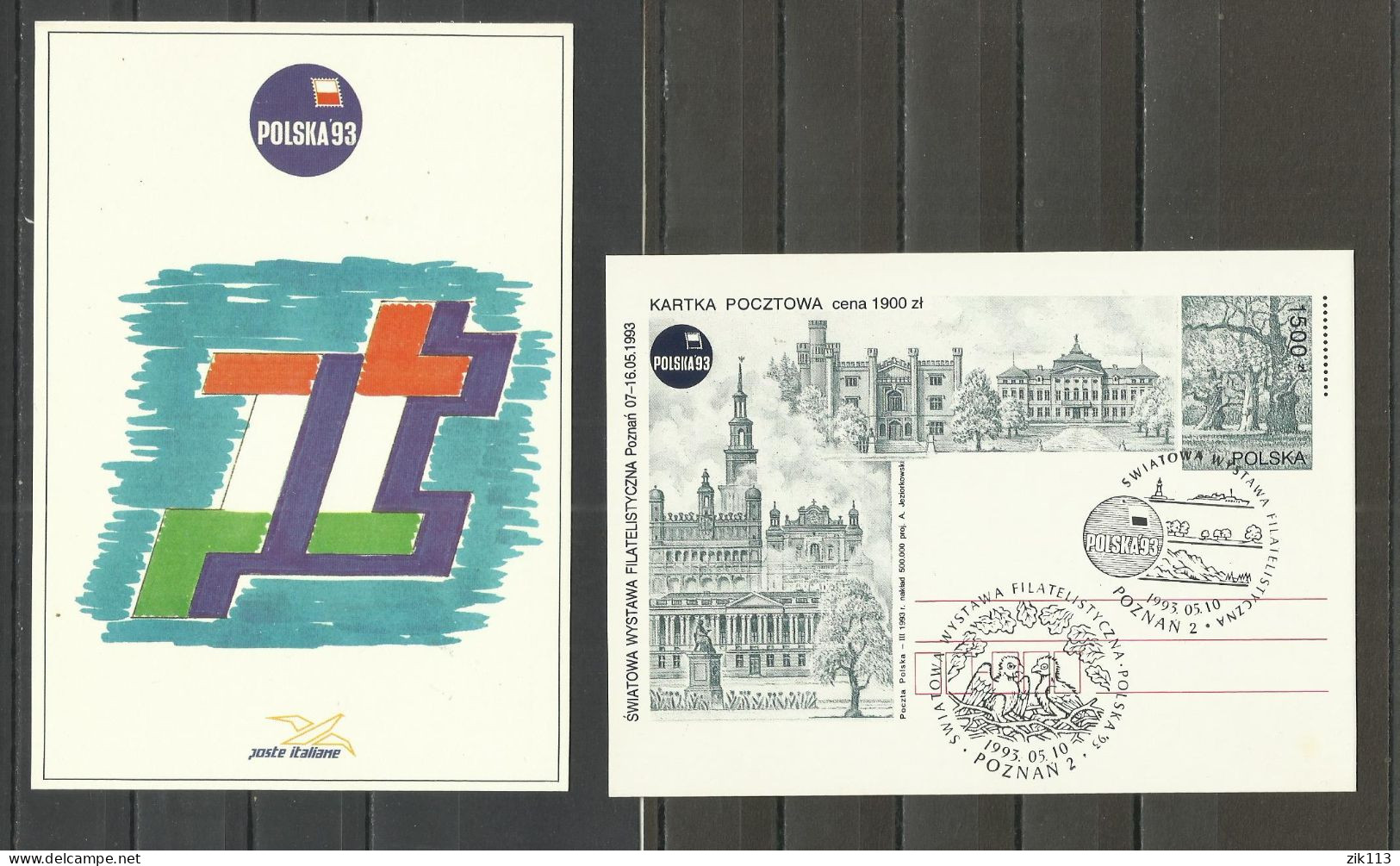 Poland 1993 - World Philatelic Exhibition , Poznań 93 - Briefe U. Dokumente