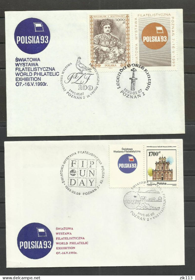 Poland 1993 - World Philatelic Exhibition , Poznań 93 - Covers & Documents