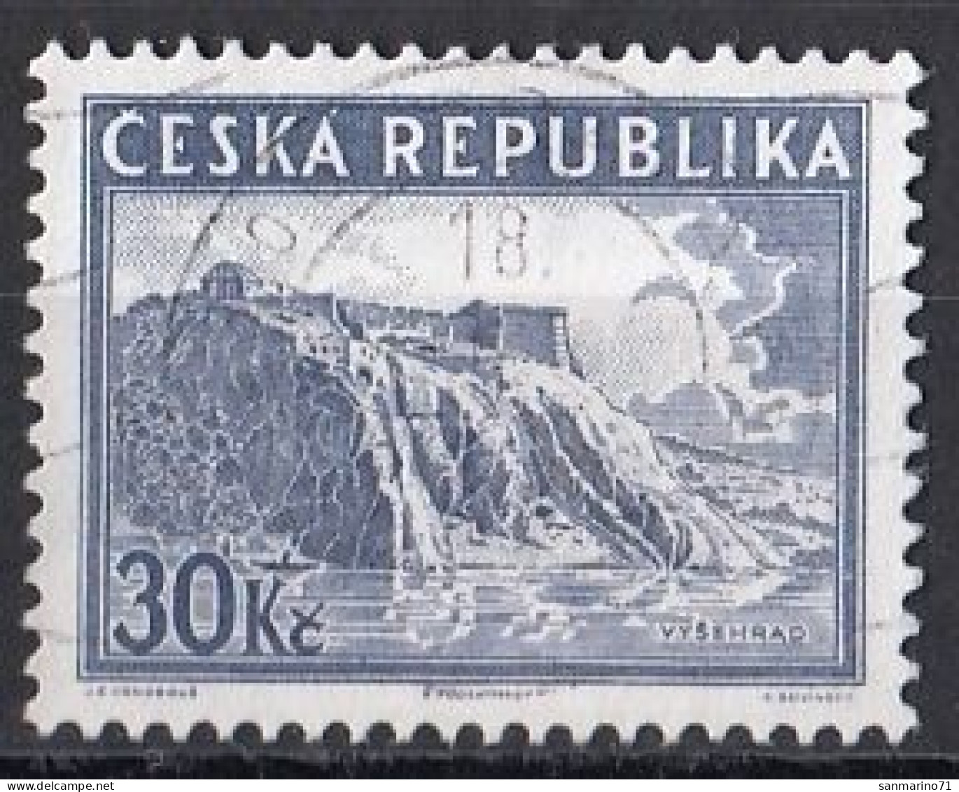 CZECH REPUBLIC 169,used,falc Hinged - Montagnes