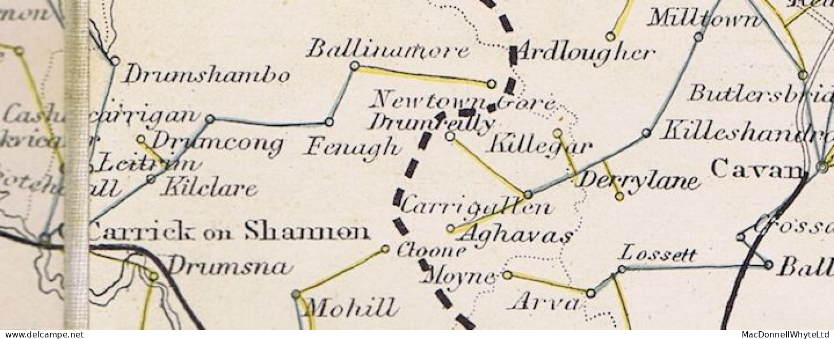 Ireland Military Leitrim 1829 Letter BALLINAMORE/83 Mileage To London Allowed Free Signed Major Kennedy 23rd Regt - Prefilatelia