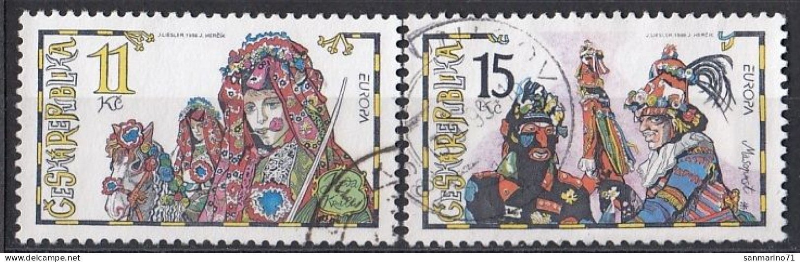 CZECH REPUBLIC 182-183,used,falc Hinged - Carnaval