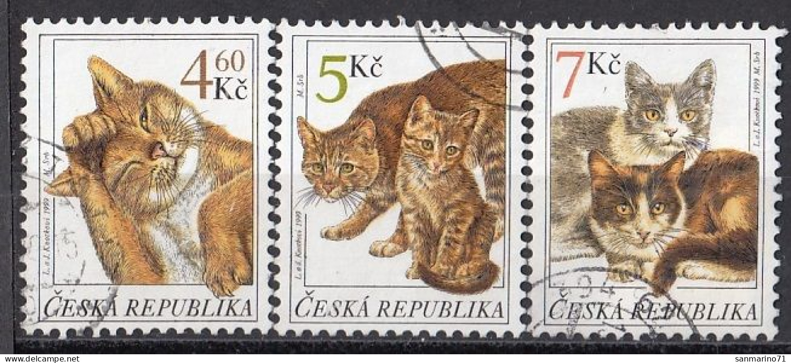 CZECH REPUBLIC 204-206,used,falc Hinged,cats - Used Stamps