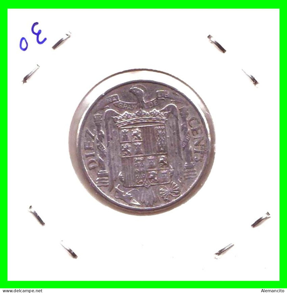 ESPAÑA ( EUROPA ) MONEDA 10 CTS. FRANCO 1941 ESTADO ESPAÑOL COMPOSICIÓN ALUMINIO. S/C - 10 Centiemen