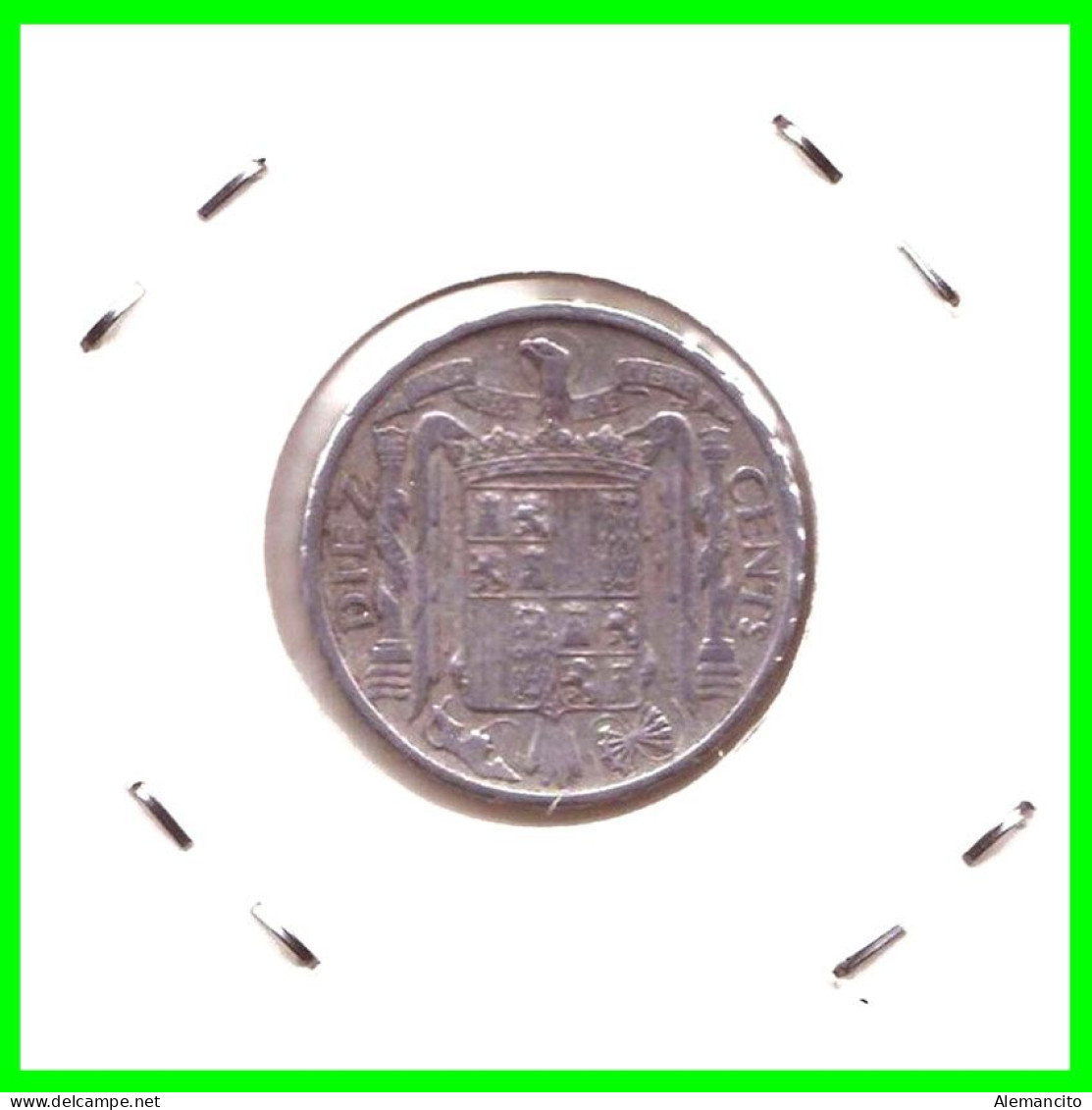 ESPAÑA ( EUROPA ) MONEDA 10 CTS. FRANCO 194O ESTADO ESPAÑOL COMPOSICIÓN ALUMINIO. EBC - 10 Centimos