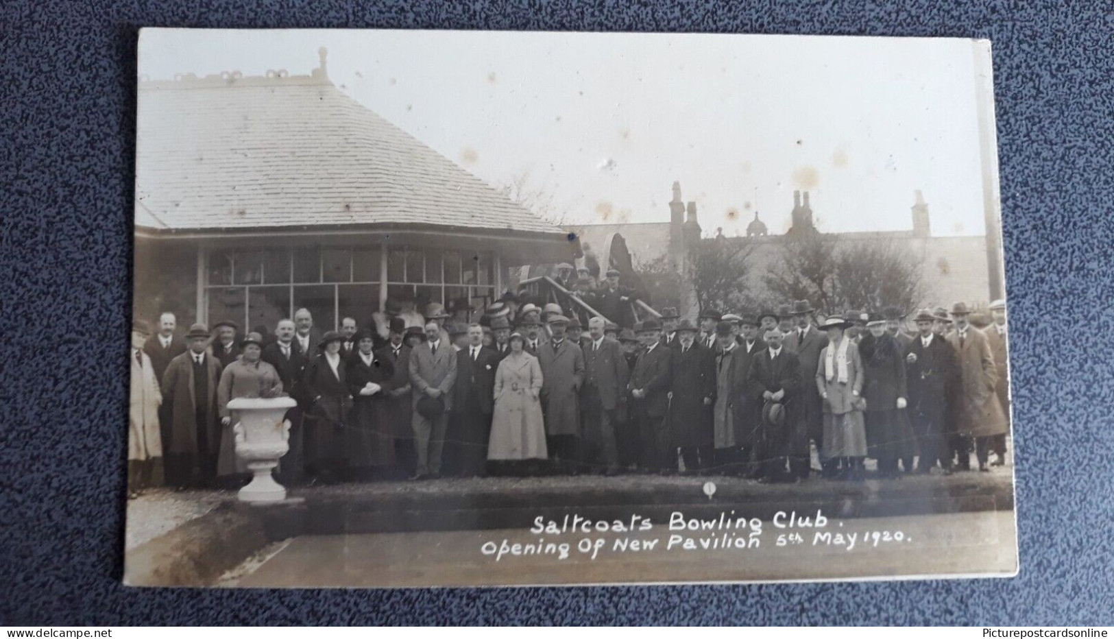 SALTCOATS BOWLING CLUB OPENING OF NEW PAVILION OLD RP POSTCARD AYRSHIRE SCOTLAND - Ayrshire