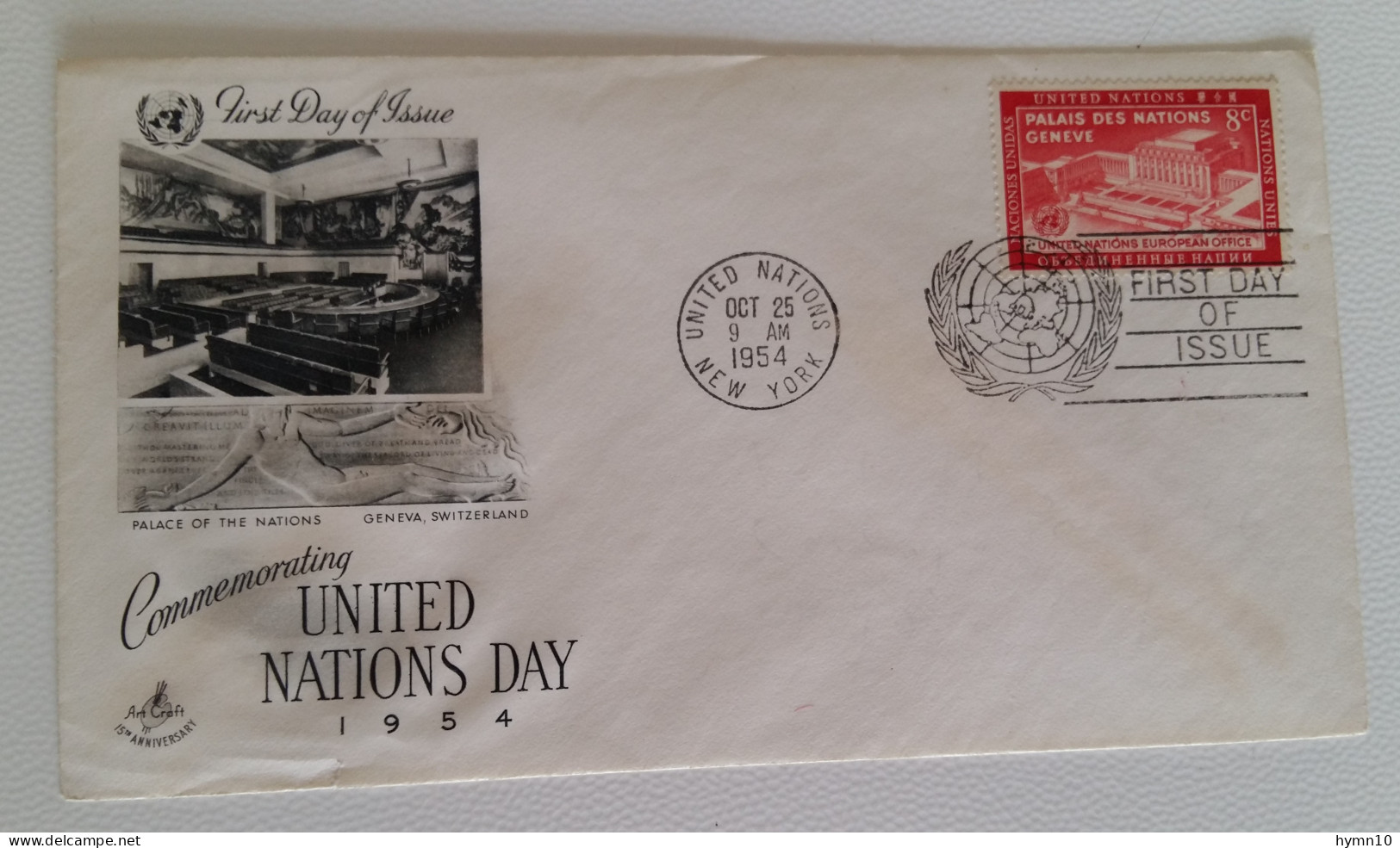 1954 PORTUGAL AIR MAIL Cover  UNITED NATIONS DAY+8c UN BUILDIN Switzerland-D 894 - Lettres & Documents