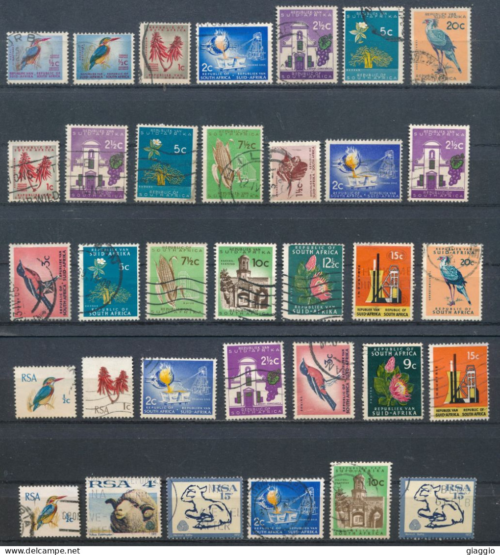 °°° SOUTH AFRICA  - Y&T N°248/337K (34pz) - 1961/1972 °°° - Used Stamps