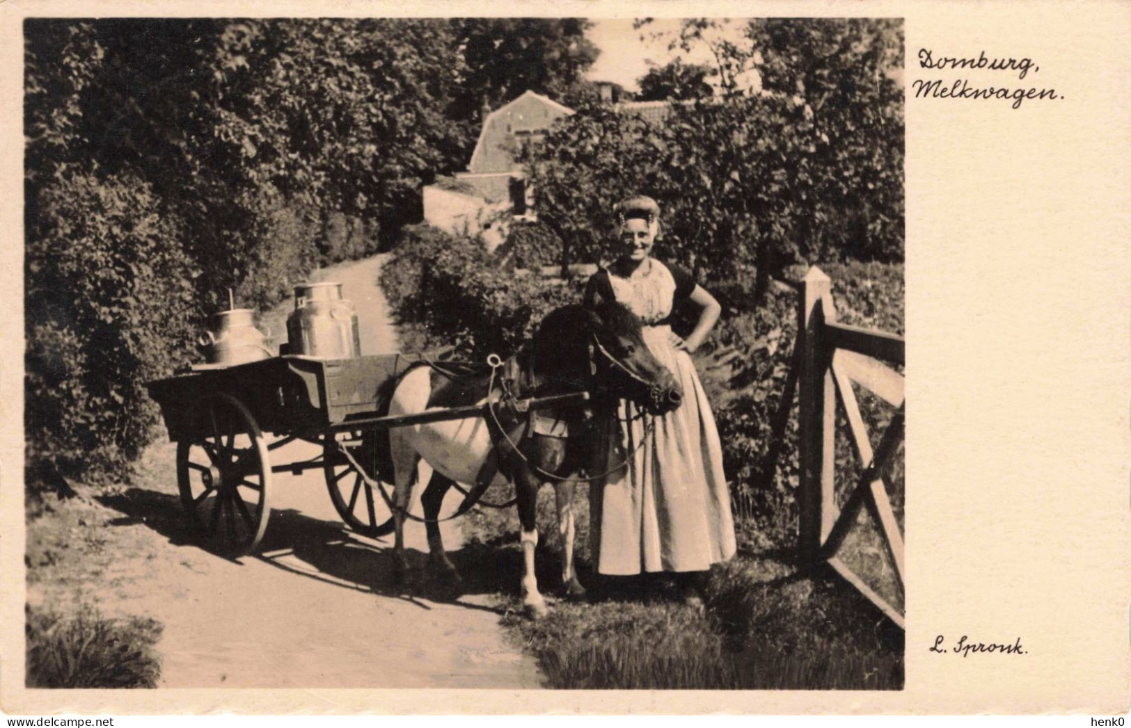 Domburg Melkwagen Foto L. Spronk RM573 - Domburg