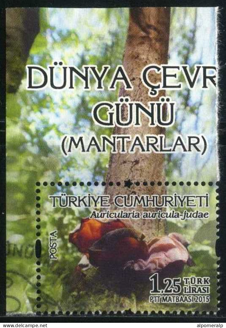 Türkiye 2015 Mi 4182 Mushrooms - Auricularia Auricularia-judae - Oblitérés
