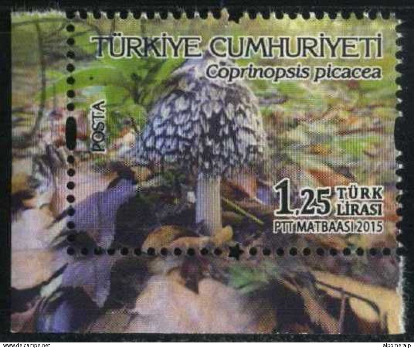 Türkiye 2015 Mi 4183 Mushrooms - Coprinopsis Picacea - Used Stamps