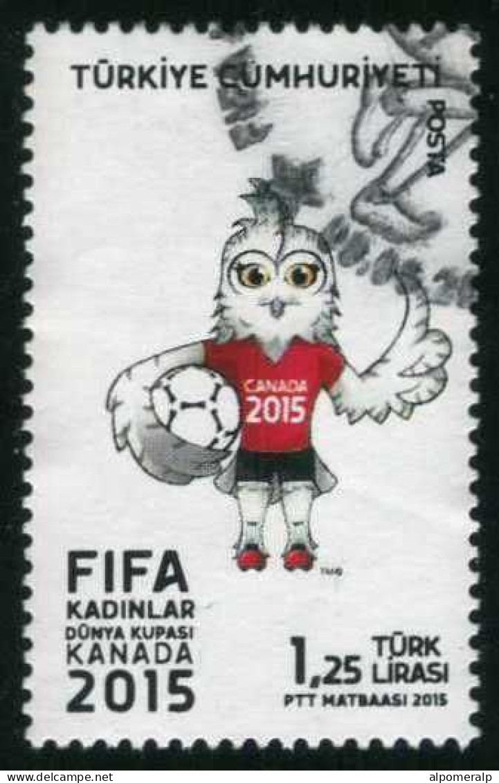 Türkiye 2015 Mi 4186 Football (Soccer), Mascots, Sports | Stylized Animals | FIFA Women's World Cup Canada - Used Stamps