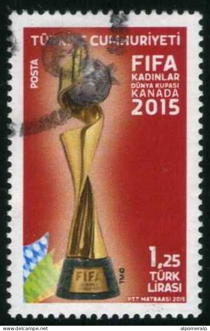 Türkiye 2015 Mi 4187 Trophies, Football (Soccer), Sports | FIFA Women's World Cup Canada - Gebruikt