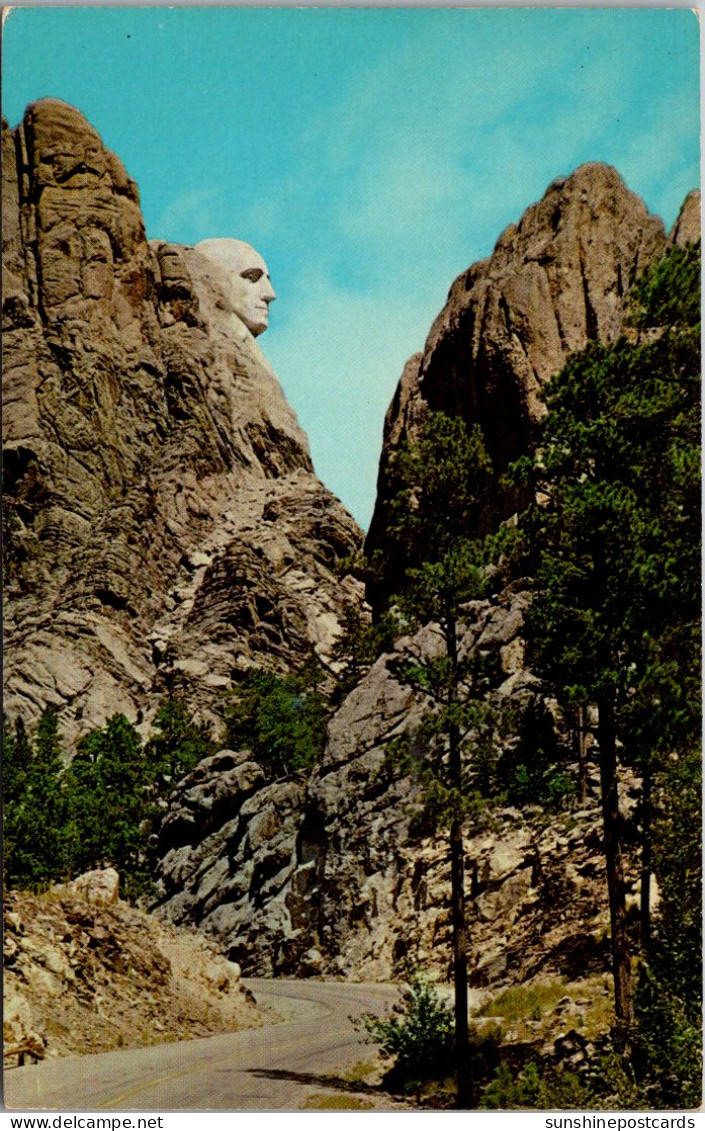 South Dakota Black Hills Mount Rushmore National Monument Face Of George Washington  - Mount Rushmore