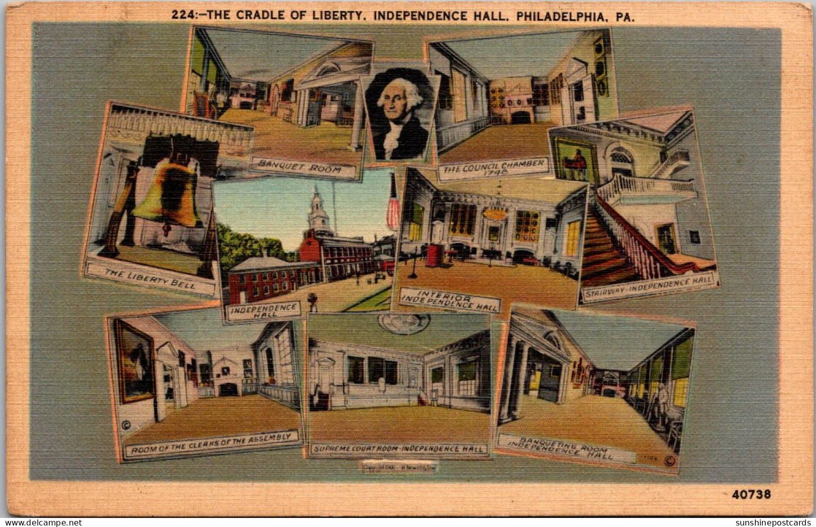 Pennsylvania Philadelphia Independence Hall The Cradle Of Liberty 1944 - Philadelphia