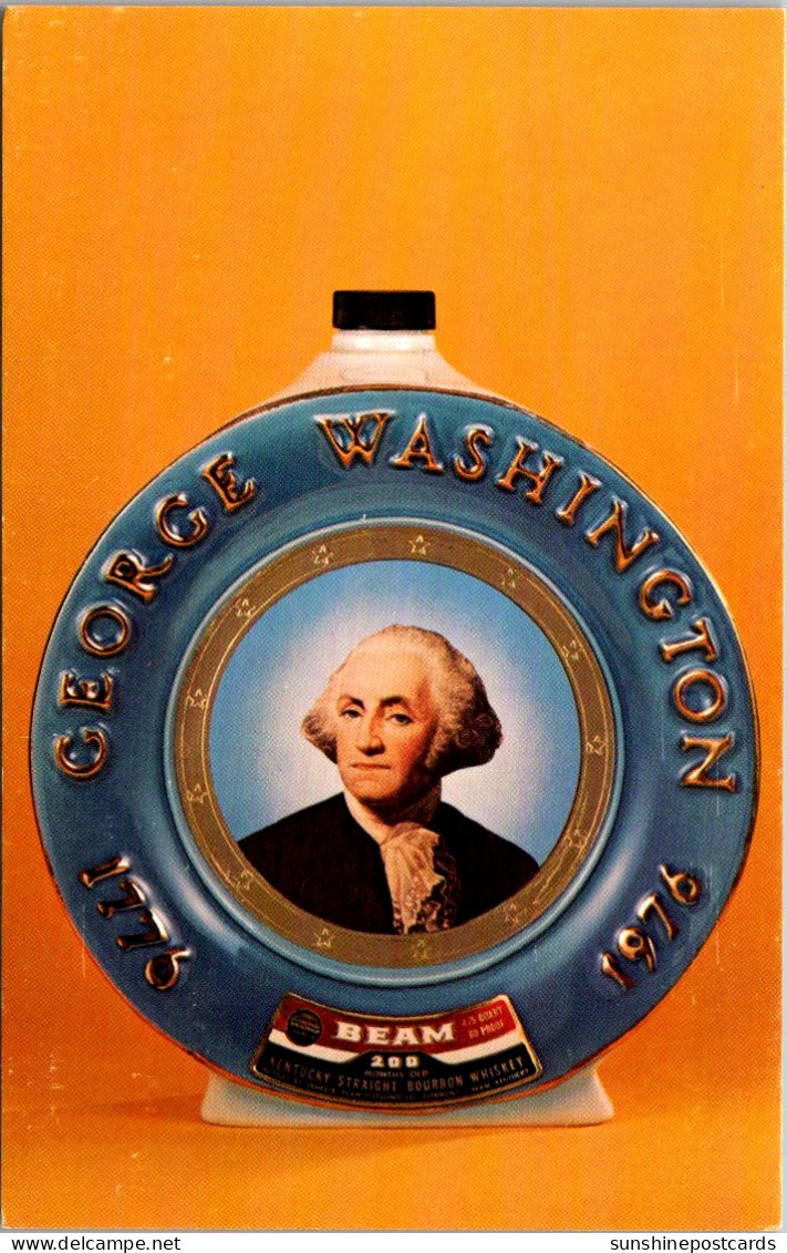 George Washington Jim Beam's George Washington Commemorative Plate Bottle 1976 - Presidenten