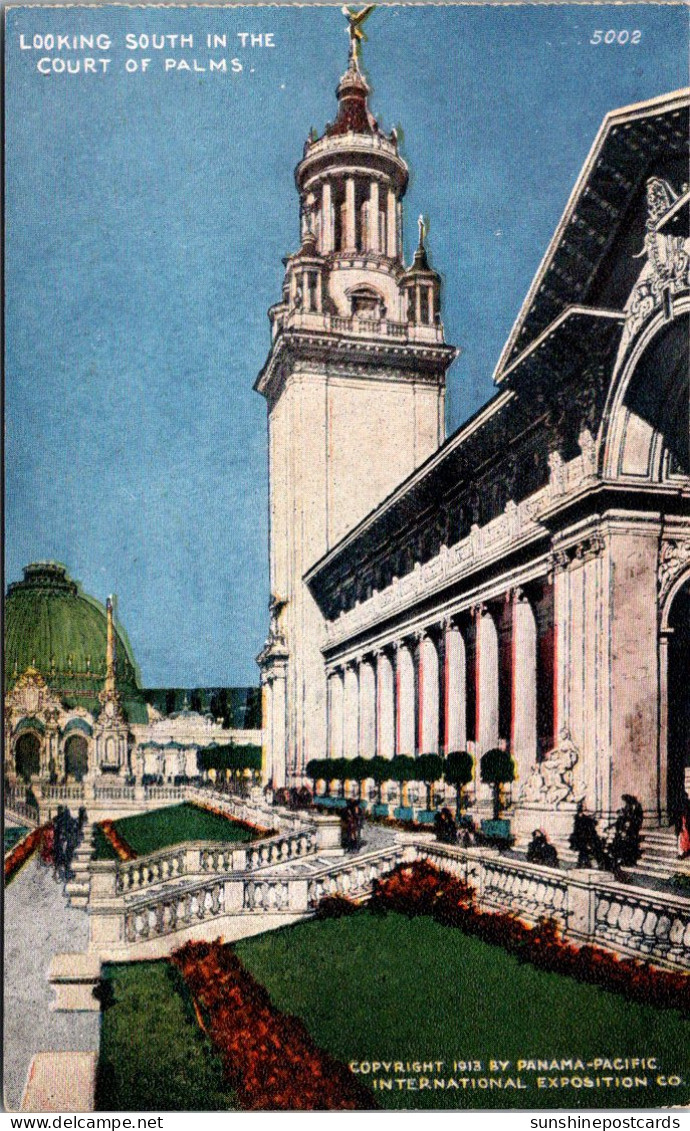 California San Francisco 1915 Panama-Pacific International Expo Looking South In The Court Of Palms - San Francisco