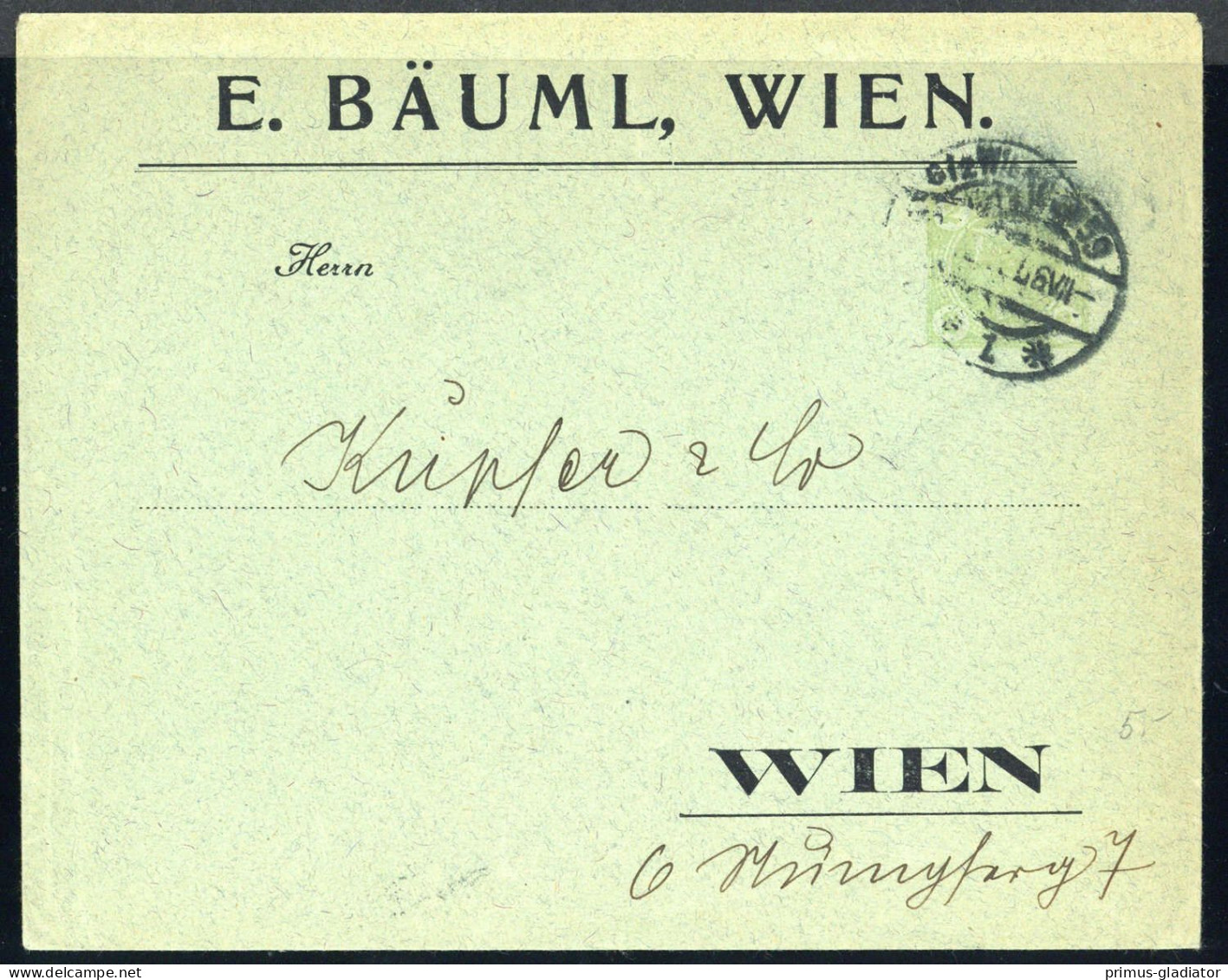 1910, Österreich, PU (157), Brief - Mechanische Afstempelingen