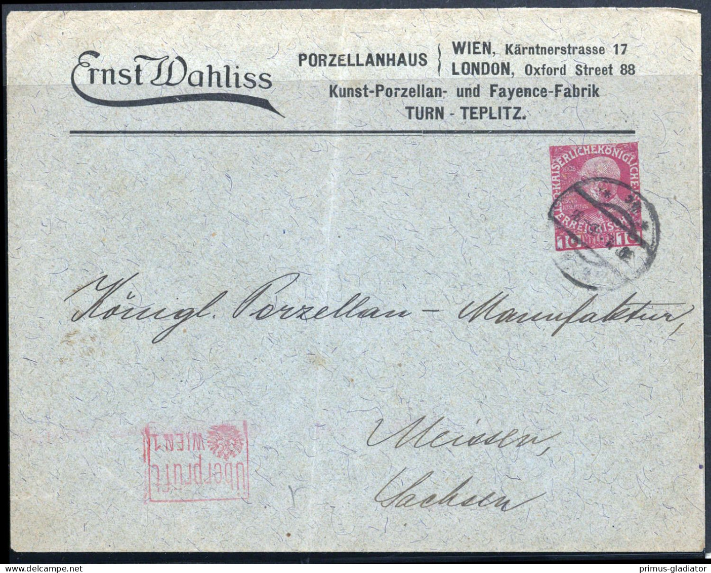 1908, Österreich, U (144), Brief - Machine Postmarks