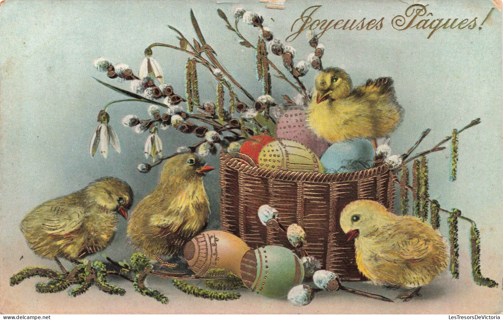 ILLUSTRATION - Des Poussins Sur Des œufs De Pâques - Colorisé - Carte Postale Ancienne - Sin Clasificación