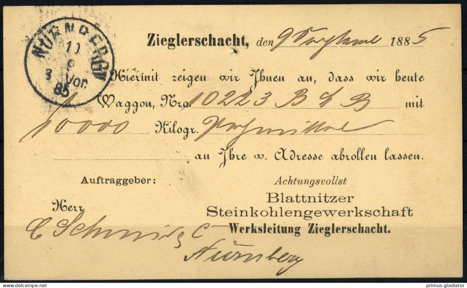1885, Österreich, P 43, Brief - Machine Postmarks