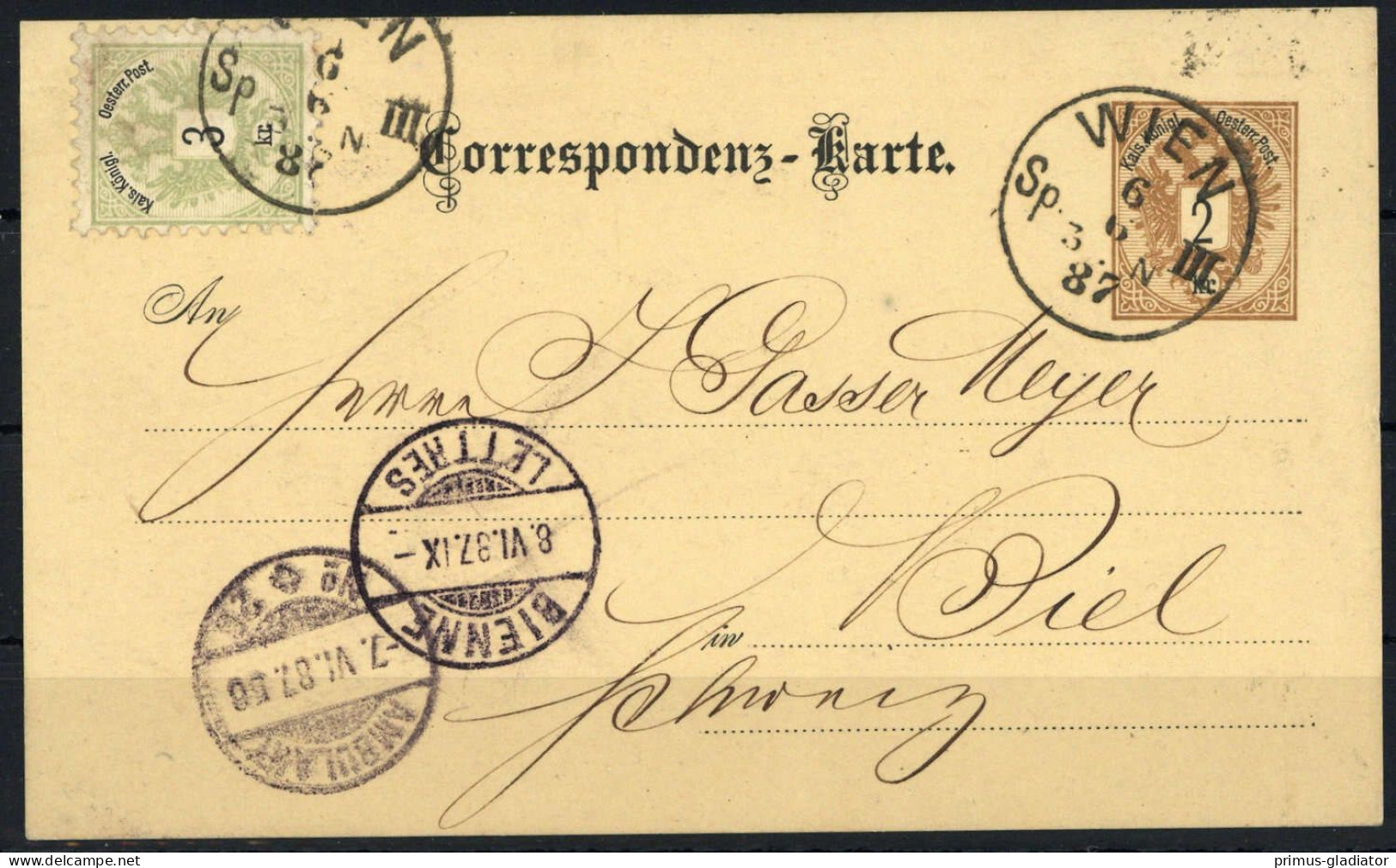 Österreich, P 43, 45, Brief - Machine Postmarks