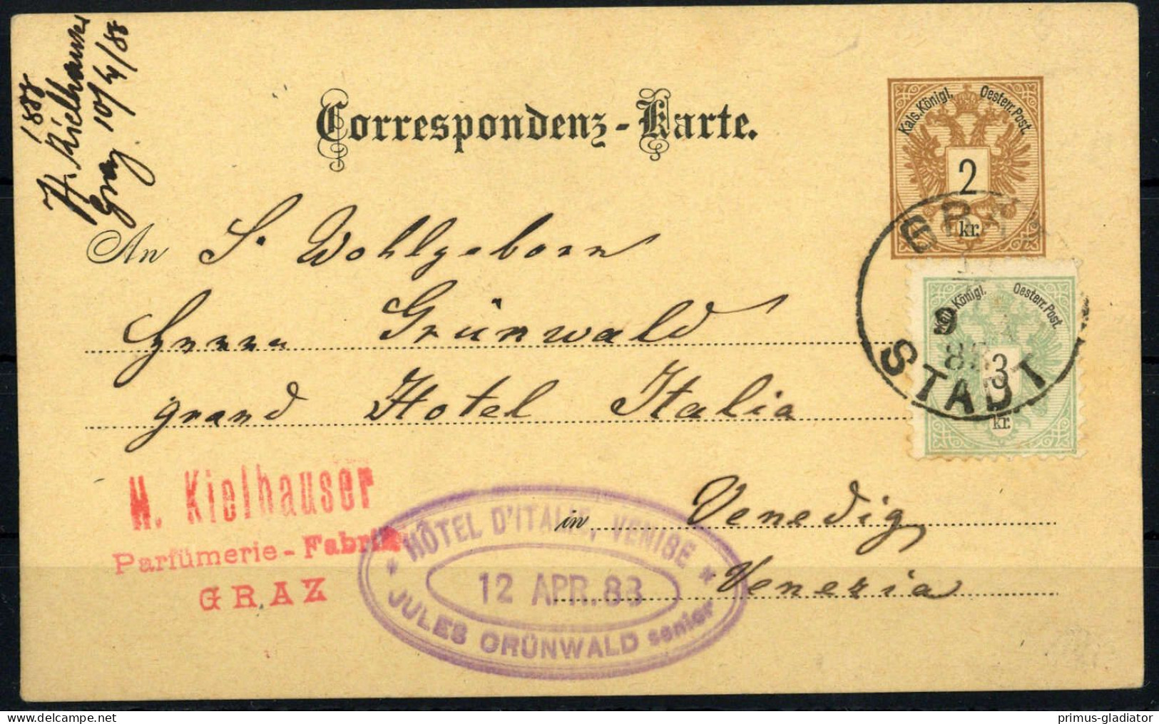 Österreich, P 43, 45, Brief - Machine Postmarks